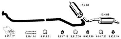 Eberspacher 222091 Schalldaempfer Eberspacher 222091 Schalldaempfer