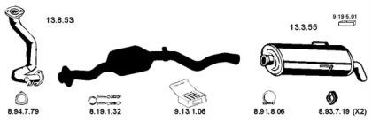 Eberspacher 222203 Глушник вихлопних газів кінцевий