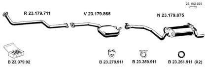 Eberspacher 232000 Глушитель выхлопных газов конечный Eberspacher 232000 Глушитель выхлопных газов конечный