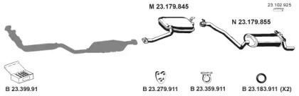 Eberspacher 232013 Глушник вихлопних газів кінцевий Eberspacher 232013 Глушник вихлопних газів кінцевий