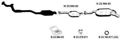 Eberspacher 232069 Глушник вихлопних газів кінцевий Eberspacher 232069 Глушник вихлопних газів кінцевий