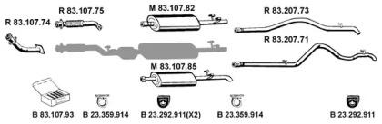 Eberspacher 232357 Глушник вихлопних газів кінцевий