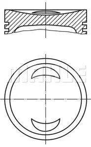 Mahle Original 033 99 00 Поршень Mahle Original 033 99 00 Поршень