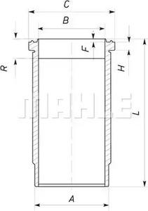 Mahle Original 037 WN 27 01 Гільза блоку циліндрів Mahle Original 037 WN 27 01 Гільза блоку циліндрів