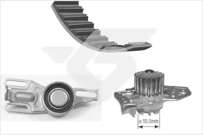 Hutchinson KH 05WP01 Комплект ременя ГРМ з водяним насосом і роликами Hutchinson KH 05WP01 Комплект ременя ГРМ з водяним насосом і роликами