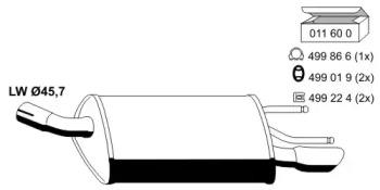 Ernst 011099 Schalldaempfer Ernst 011099 Schalldaempfer