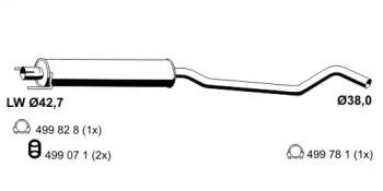 Ernst 012201 Середній глушник вихлопних газів Ernst 012201 Середній глушник вихлопних газів
