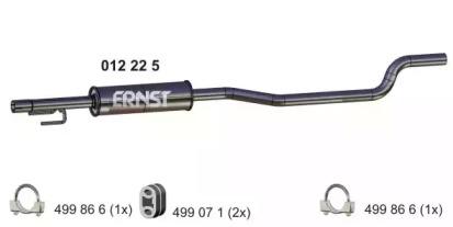 Ernst 012225 Середній глушник вихлопних газів Ernst 012225 Середній глушник вихлопних газів