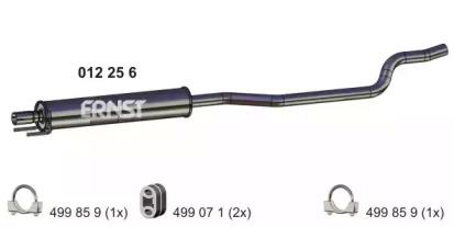Ernst 012256 Середній глушник вихлопних газів Ernst 012256 Середній глушник вихлопних газів