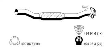 Ernst 012485 Випускна труба відпрацьованих газів Ernst 012485 Випускна труба відпрацьованих газів