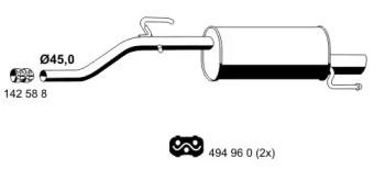 Ernst 013079 Глушитель выхлопных газов конечный Ernst 013079 Глушитель выхлопных газов конечный