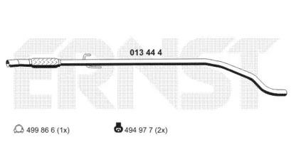 Ernst 013444 Exhaust pipe Ernst 013444 Exhaust pipe