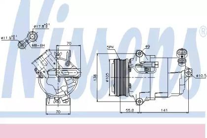 Nissens 89038 Compressor assy cooler Nissens 89038 Compressor assy cooler