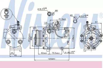 Nissens 89349 Compressor assy cooler Nissens 89349 Compressor assy cooler