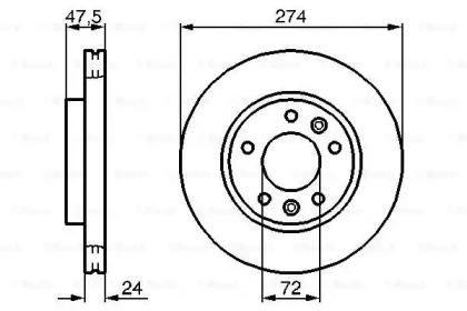 Bosch 0 986 479 013 Brake disc