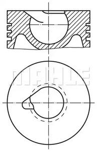 Mahle Original 228 28 20 Поршень Mahle Original 228 28 20 Поршень