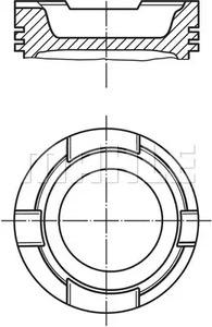 Mahle Original 227 PI 00108 000 Поршень двигуна Mahle Original 227 PI 00108 000 Поршень двигуна
