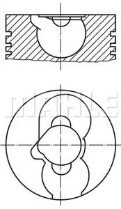 Mahle Original 228 29 00 Поршень Mahle Original 228 29 00 Поршень