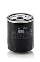 Mann-Filter W 712/6 Фільтр масляний Mann-Filter W 712/6 Фільтр масляний