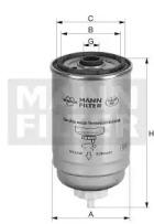 Mann-Filter WK 842/7 Фільтр паливний Mann-Filter WK 842/7 Фільтр паливний