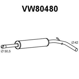 Veneporte VW80480 Muffler assy front Veneporte VW80480 Muffler assy front