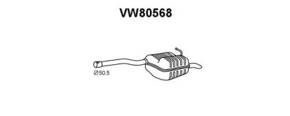 Veneporte VW80568 Глушник вихлопних газів кінцевий Veneporte VW80568 Глушник вихлопних газів кінцевий