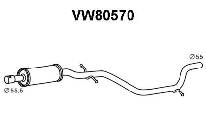 Veneporte VW80570 Muffler assy front Veneporte VW80570 Muffler assy front