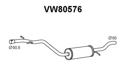 Veneporte VW80576 Середній глушник вихлопних газів Veneporte VW80576 Середній глушник вихлопних газів
