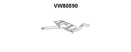 Veneporte VW80590 Середній глушник вихлопних газів Veneporte VW80590 Середній глушник вихлопних газів