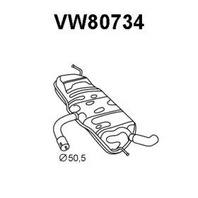 Veneporte VW80734 Глушник вихлопних газів кінцевий Veneporte VW80734 Глушник вихлопних газів кінцевий