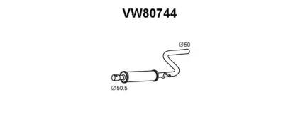 Veneporte VW80744 Muffler assy front Veneporte VW80744 Muffler assy front