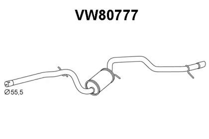 Veneporte VW80777 Глушник вихлопних газів кінцевий Veneporte VW80777 Глушник вихлопних газів кінцевий