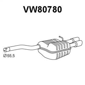 Veneporte VW80780 Глушник вихлопних газів кінцевий Veneporte VW80780 Глушник вихлопних газів кінцевий