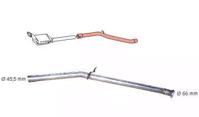 HJS 91 22 8050 Середній глушник вихлопних газів