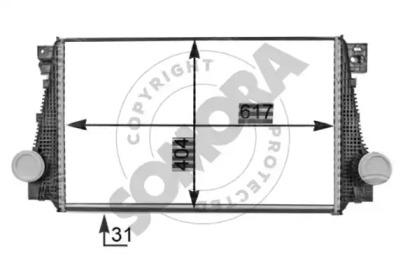 Somora 359945A Радіатор інтеркулера Somora 359945A Радіатор інтеркулера