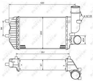 NRF 30066A Радиатор интеркуллера NRF 30066A Радиатор интеркуллера