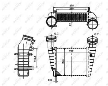 NRF 30138A Радіатор інтеркулера NRF 30138A Радіатор інтеркулера