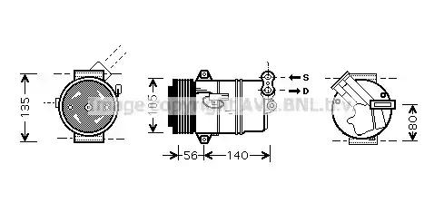 Ava OLAK428 Compressor assy cooler Ava OLAK428 Compressor assy cooler