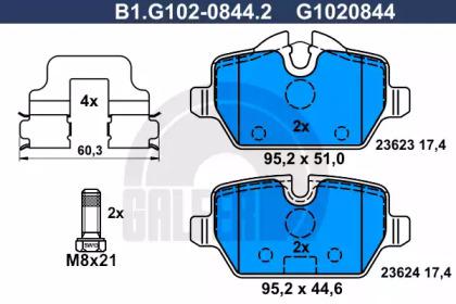 Galfer B1.G102-0844.2 Brake pads