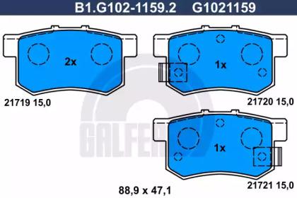 Galfer B1.G102-1159.2 Brake pads