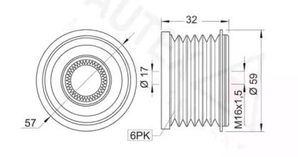 Autex 621754 Механизм свободного хода генератора Autex 621754 Механизм свободного хода генератора