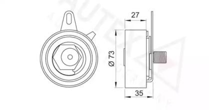 Autex 641052 Ролик натяжний ременя ГРМ