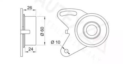 Autex 641201 Ролик натяжителя Autex 641201 Ролик натяжителя