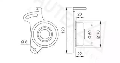 Autex 641204 Ролик натяжителя Autex 641204 Ролик натяжителя
