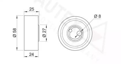 Autex 641236 Ролик натяжителя Autex 641236 Ролик натяжителя
