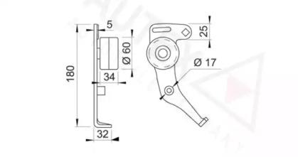 Autex 641407 Ролик натяжний ременя ГРМ Autex 641407 Ролик натяжний ременя ГРМ