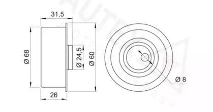 Autex 641602 Ролик натяжний ременя ГРМ Autex 641602 Ролик натяжний ременя ГРМ