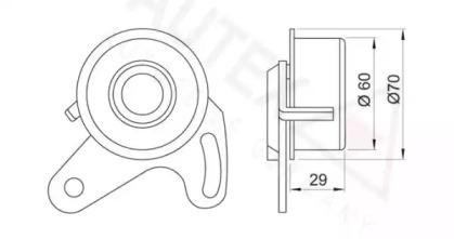 Autex 641728 Ролик натяжний ременя ГРМ