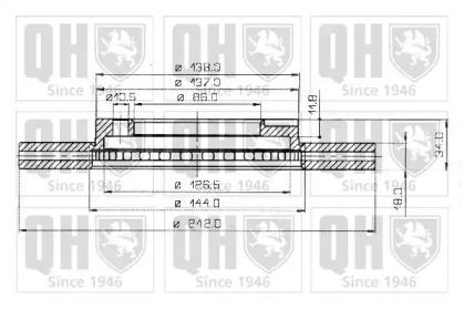 Quinton Hazell BDC3599 Диск гальмівний Quinton Hazell BDC3599 Диск гальмівний