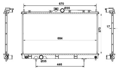 Wilmink Group WG1722595 Радиатор охлаждения двигателя Wilmink Group WG1722595 Радиатор охлаждения двигателя
